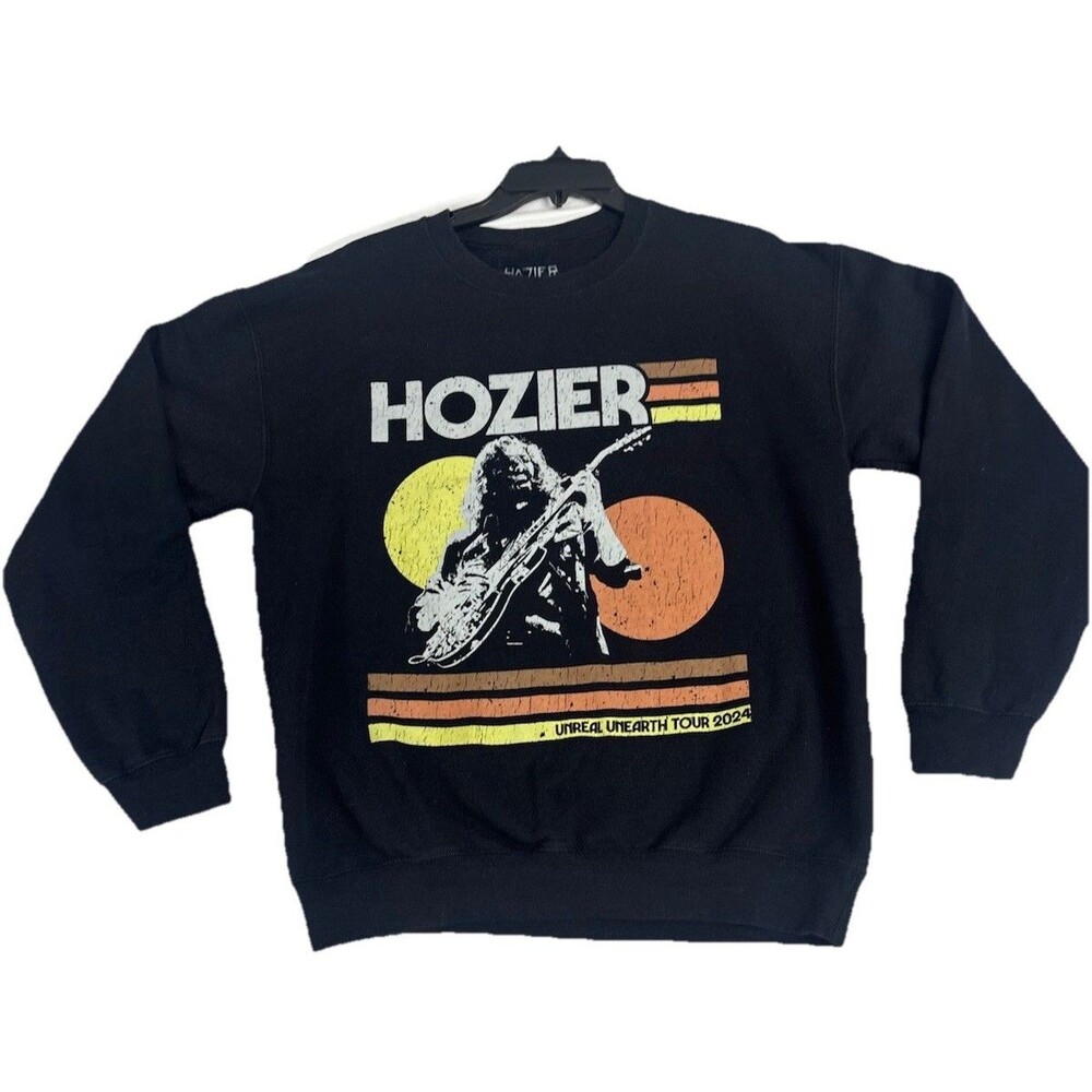 Hozier Unreal Unearth Tour 2024 Black Crewneck Sweatshirt Medium Concert Merch